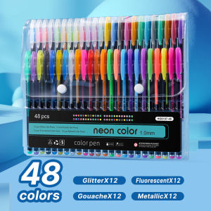12/18/24/36/48/60colors Stationery Colored Neutral Watercolor Pens Highlighters Drawing Pens and Glitter Notebook Pens