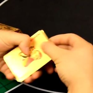mememall 24K Gold Poker Cards Waterproof Gold Foil Plated Plastic Playing Cards Table Game