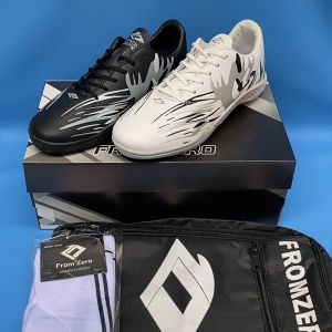 Fromzero - Sepatu Futsal Anak Junior Starkia Andherkids 34 - 38 IN White Black Original