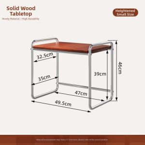 Minimalist Retro Style Solid Wood Bedside Table