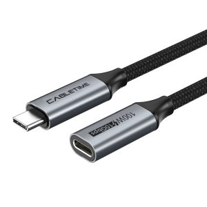 CABLETIME 4K 60Hz PD100W Cáp Nối Dài USB-C 10Gbps Type-C Gen 2 Cho MacBook Laptop iPhone Cáp Nylon Tốc Độ Cao