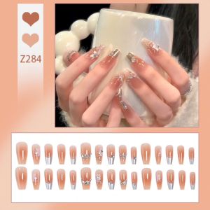 ผลิตภัณฑ์ใหม่ทำ DD272 เล็บปลอม อินเทรนด์ พร้อมของขวัญ หลายแบบ ชุดละ 24 ชิ้น