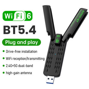 kebidumei | KEBIDUMEI WiFi 7 USB Adapter BE6500 2.4G&5.8G&6GHz Tri-band Wireless Network Card 6500/1800Mbps 802.11BE Adaptador for Win10/11