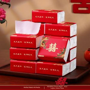 LANGMANXISHI | Red Wedding Celebration Tissues