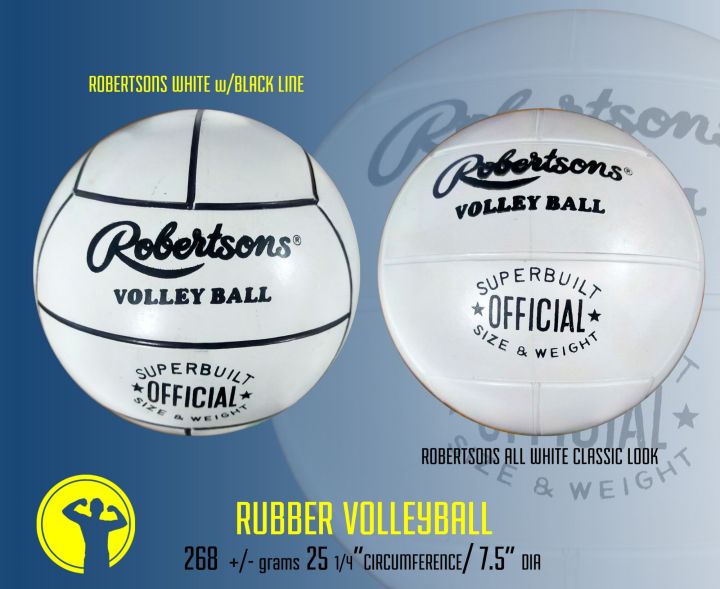 ROBERTSONs Rubber Volleyball 7.5" dia 25.25 circumference +/ Lazada PH