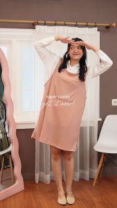 Yoenik Apparel Fadwa Overall Dress Dusty M16261 R65S2 - Dress Wanita - Dress Casual - Overall