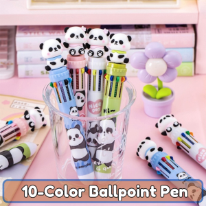 10Colors Multicolor Ballpoint Pen Cute Design for Office School Supplies Students Children Gift