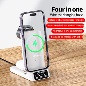 4 in1 Wireless Charger Stand Foldable For iPhone16 15 14 13 12 11 Samsung Galaxy Apple Watch 7/6  Fast Charging Dock Station