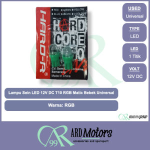 Lampu Sein LED T10 RGB 12V DC Metic Bebek Universal