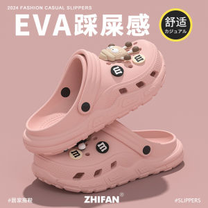 Womens Summer Outdoor Sandals 2025 New Anti-slip Odor-resistant Beach Nurse EVA Covered Head Hole Hole Shoes Casual Flat Heel