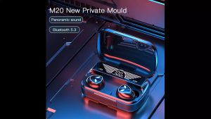 Headset Bluetooth TWS M20 Pro & Powerbank 2 in 1 Nirkabel