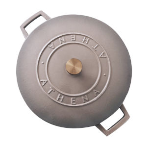 Enameled Cast-Iron Cookware Seafood Pot Fish Pot Frying Pan Frying Pan Stew Pot Prawn Pot Grandma Gray Black Enamel