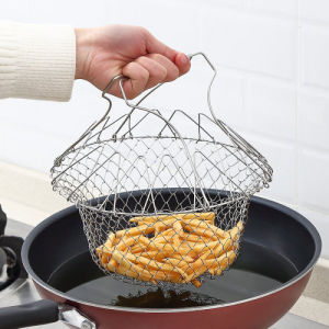 Stainless Steel Folding Frying Basket Multi-functional