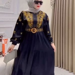 BISA COD Felishia Dress BUSUI Katun Twill Bordir Wanita Terbaru 2024