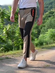 LNGXO Mens Summer Pants Quick Dry Waterproof Hiking Pants Trekking Camping Mountaineering Pants Lightweight Climbing Clothes