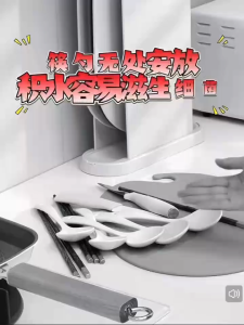 Silverware Caddy Utensil Caddy Dividers Separated Compartment Storage Chopstick Container with Drain Tray Multi-Function Organizer for Apartment Cabinet
