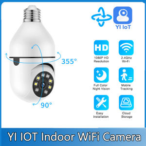 YI IOT WiFi 1080P Bulb Camera Motion Detection Two Way Audio CCTV IP Home Security Camera Pet Monitor 2MP Baby Monitor