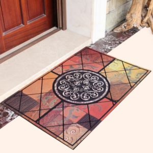 VIKAMA entrance door mat non-slip floor mat suitable for indoor and outdoor use European and American style hallway carpet.