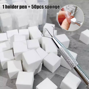 Dorisna Nail Art Smudging Sponge Blusher Nail Sponge Grip Pen Nail Polish Smudge Pat Sponge Nail tools