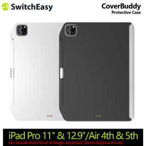 SwitchEasy เคสป้องกัน CoverBuddy สำหรับ 2018-2022 iPad Pro 11", 2020-2022 iPad Air 10.9" และ 2022-2021 เคส iPad Pro 12.9" พร้อมที่ใส่ดินสอใช้งานได้กับแป้นพิมพ์มายากล