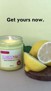 Scent 101 / LEMON / Soy Wax Scented Candle / 200 Grams
