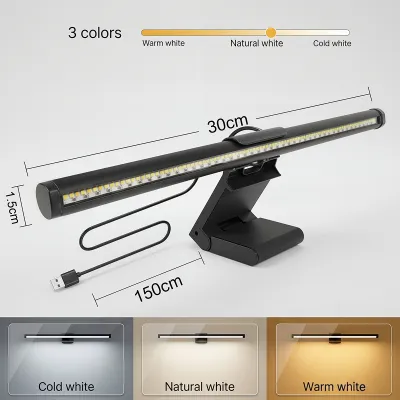 30cm LED Monitor Light Bar PC Background Lighting Eye Protection USB Powered DC5V Dimming Reading Gaming Work Lamp Night Light
