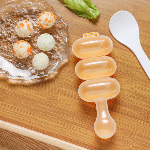 Khuôn Làm Cơm Nắm Nhựa Thân Thiện Với Môi Trường Kèm Dụng Cụ Lắc Và Muỗng Nhỏ Dành Cho Trẻ Em Tự Làm Đồ Ăn Trưa Dụng Cụ Làm Sushi Chất Liệu PP