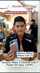 Oli Enduro Matic S 10W30 08LT Paket Oli Gear Enduro 120ml Pertamina Oil