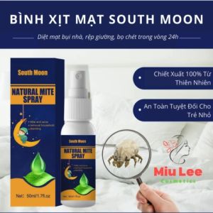 South Moon Bình Xịt Diệt Mạt Bụi Nhẹ Nhàng Loại Bỏ Mạt Bụi Bình Xịt Điều Trị Mạt Quần Áo An Toàn Cho Con Người Cho Chăn Gối (50Ml)