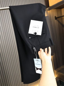 Business Casual Straight Leg Light Weight Mens Pants Anti-Wrinkle Elastic Comfortable Fashionable Spring Summer Trousers