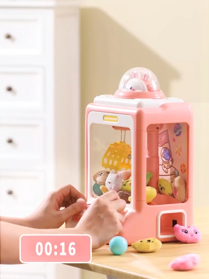 Mini Claw Crane Machine Cute Doll Grabber Arcade Game Machine Fun Toy Gift for Kids