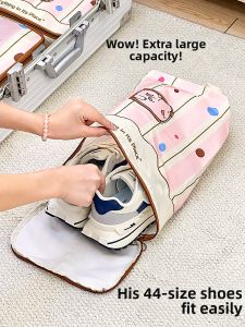 Portable Travel Shoe Bag Cute Dustproof Storage Bag for White Shoes Dequan Shoes Easy Carry Shoe Cover Boot Cover Shoe Bag