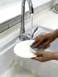 2 miếng bọt biển rửa chén bát xoong nồi bồn rửa chén lavabo hai mặt siêu sạch tiện dụng