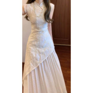CHANGTONG | Đầm Mới Hè Phong Cách Retro Trung Quốc Dài