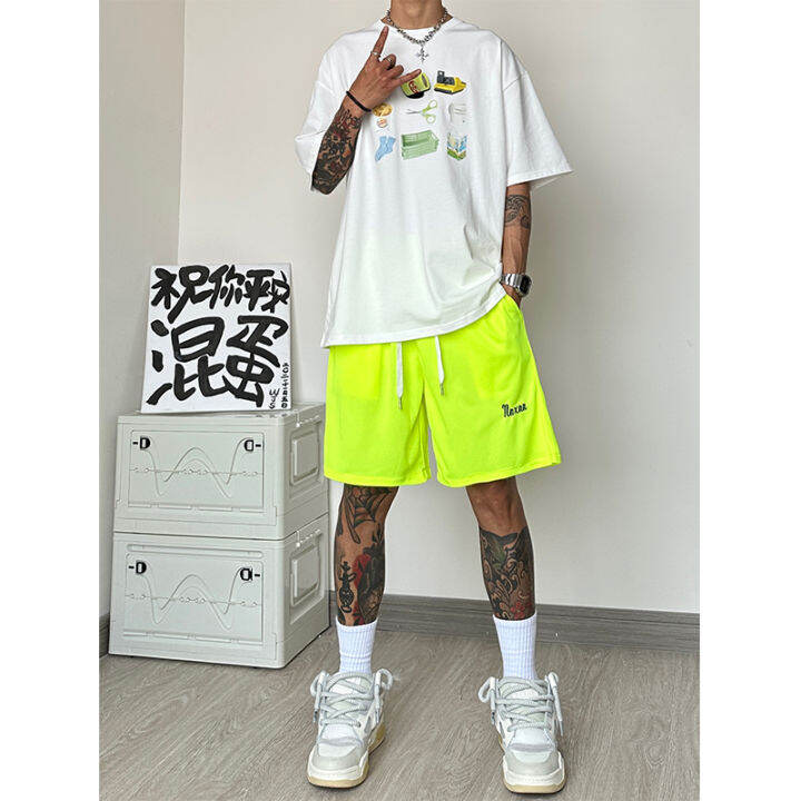 Lime green shorts on sale mens