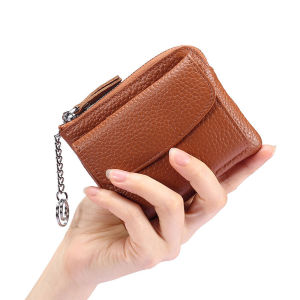 New Arrival Multi-Functional Leather Change Key Case Womens Minimalist Multi-Layer Mini Zipper Wallet Card Holder Coin Bag Short