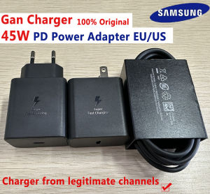 Original Samsung Gan Charger 45w Usb Type C PD Super Fast Charge 2.0 EP-TA845 Power Adapter Galaxy S24 Ultra S23 Plus S22+ Tab 9