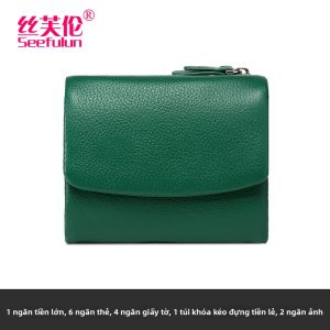SIFULUN | Ví Da Gấp Ngắn Đa Thẻ Cho Phụ Nữ Chất Lượng Cao