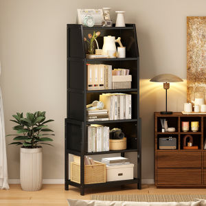 Easy Assembly Multi-Level Bookshelf Floor Standing