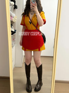 Halloween Costume Bankrupt Sisters Max Caroline Cosplay Work Uniform 2BrokeGirls Set Film And TV Works in Stock No Brand