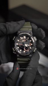 Jam Tangan Pria Casio General AEQ-110W-3A Digital Analog Dial Green Resin Band