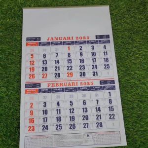 KALENDER KERJA tahun 2026 DWIBULAN KERTAS 2 WARNA 1 LEMBAR TERDAPAT 2 BULAN