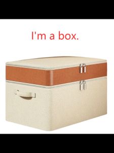 Foldable Double-Layer Storage Bag with Zipper Large Capacity Clothes Sheet Organizer Box Wardrobe Organizer Under-Bed Storage Box