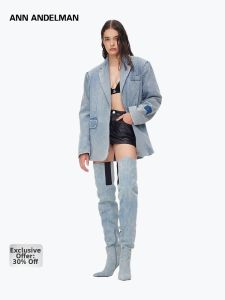 ANN ANDELMAN | Denim Casual Suit Jacket Loose