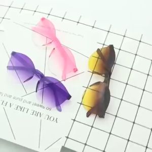 Kacamata Transparan Port Frameless Tren Pasangan Simple