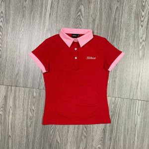 Áo thun nữ tập gym yoga pickleball cầu lông tennis cổ trụ tay ngắn thun poly co giãn 4 chiều BINSPORTS A324