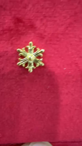 Poh Heng Jewellery 22K Snowflake Earrings in Yellow Gold [Price By Weight]