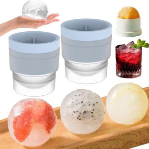 Silicone Ice Ball Maker Mold for Whiskey Cocktails Juice / Large Whiskey Ice Cubes Mold / Easy Release Round Ice Mold