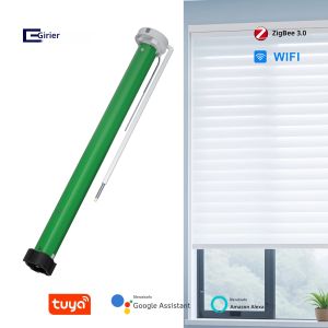 GIRIER Tuya WiFi Tubular มอเตอร์ ZigBee สมาร์ทผ้าม่านมอเตอร์ RF433 ระยะไกลสําหรับ 38 มม.ลูกกลิ้งชัตเตอร์ผ้าม่าน Alexa เฮ้ Google