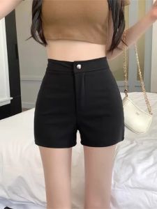 Quần Đùi Cạp Cao Quần Short Chất Umi Cúc Khoá Trước  thoải mái năng động cho các chị em